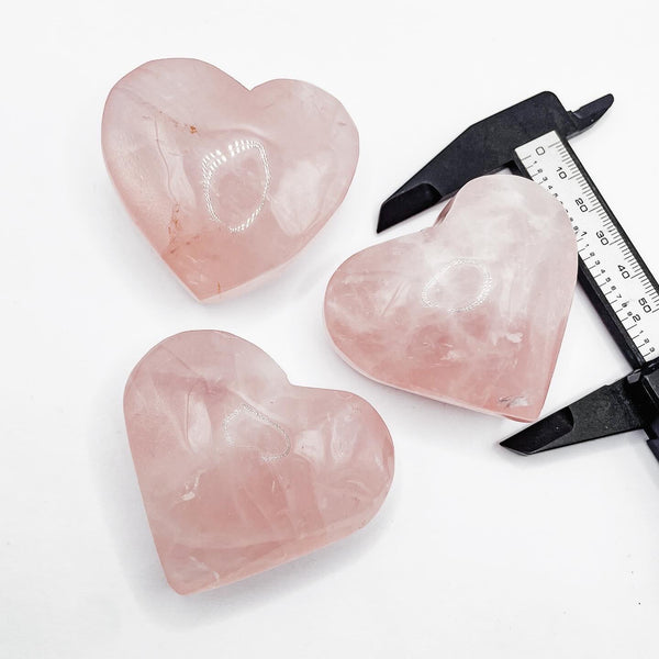 Rose Quartz Heart Shape Palm Stones