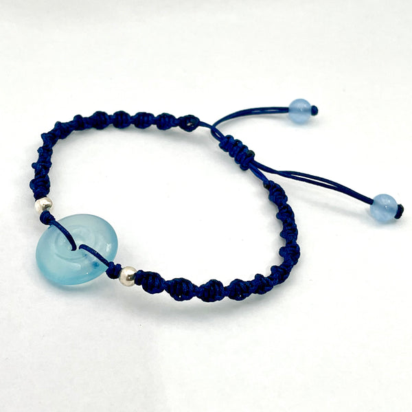 Aquamarine Macrame Bracelet