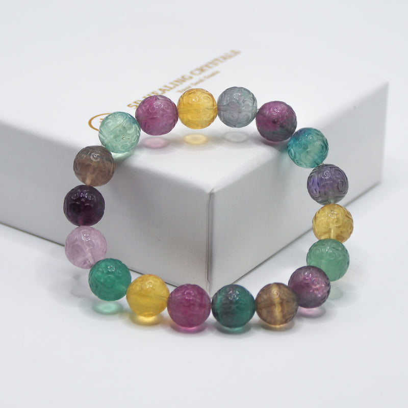 Fluorite money ball bracelet