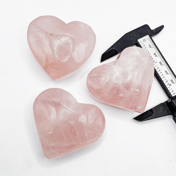 Rose Quartz Heart Shape Palm Stones – 5D Healing Crystals