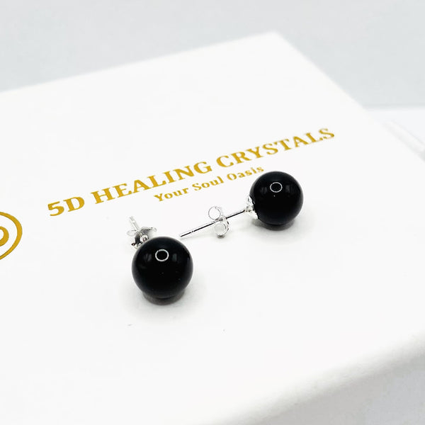 Obsidian Stud Earrings