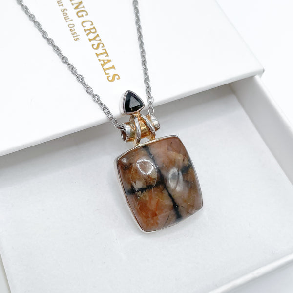 Chiastolite Pendant 005