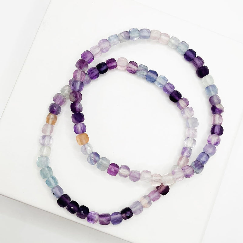 Multicolored Fluorite Faceted Bracelets