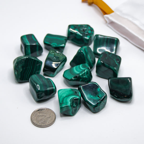 Malachite Tumbled Stones