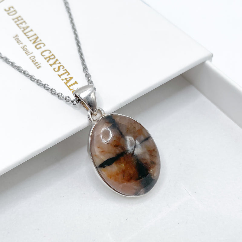 Chiastolite Pendant 003