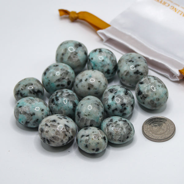 Kiwi Jasper tumbled stones