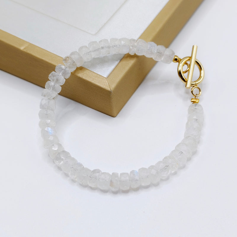 Adularia Moonstone Abacus Cut Bracelet