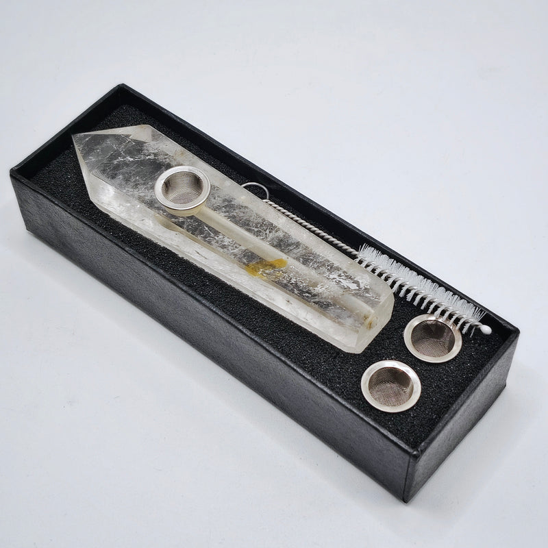 Clear Quartz Crystal Pipe