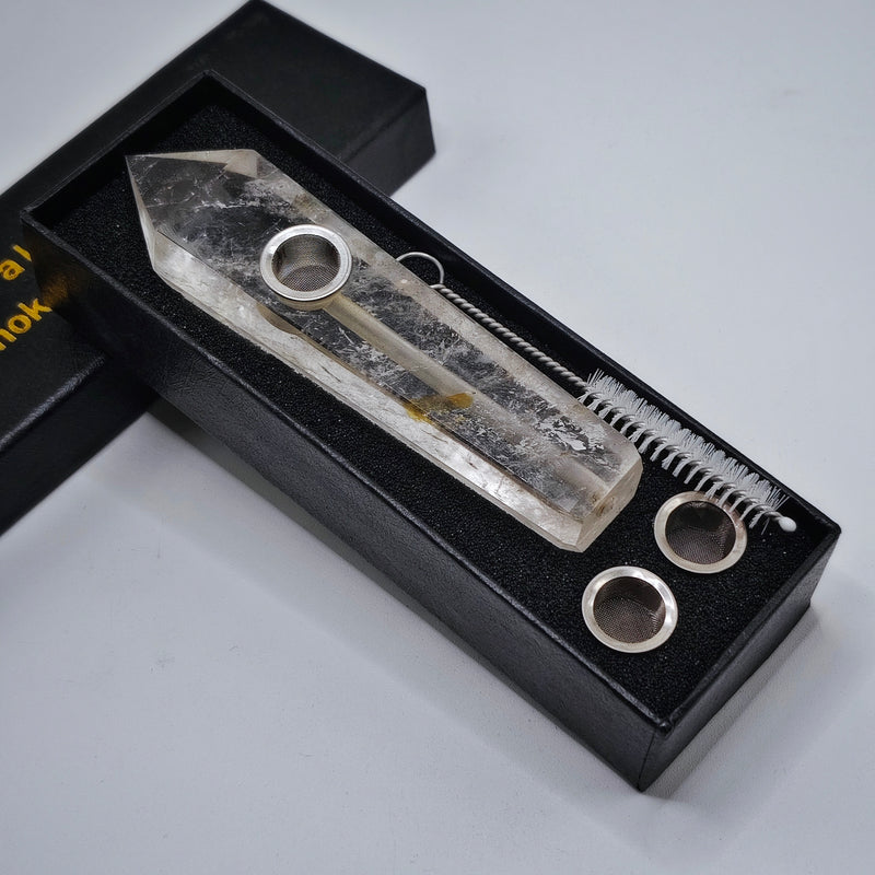 Clear Quartz Crystal Pipe