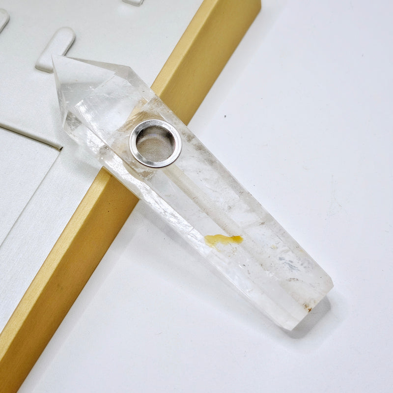 Clear Quartz Crystal Pipe