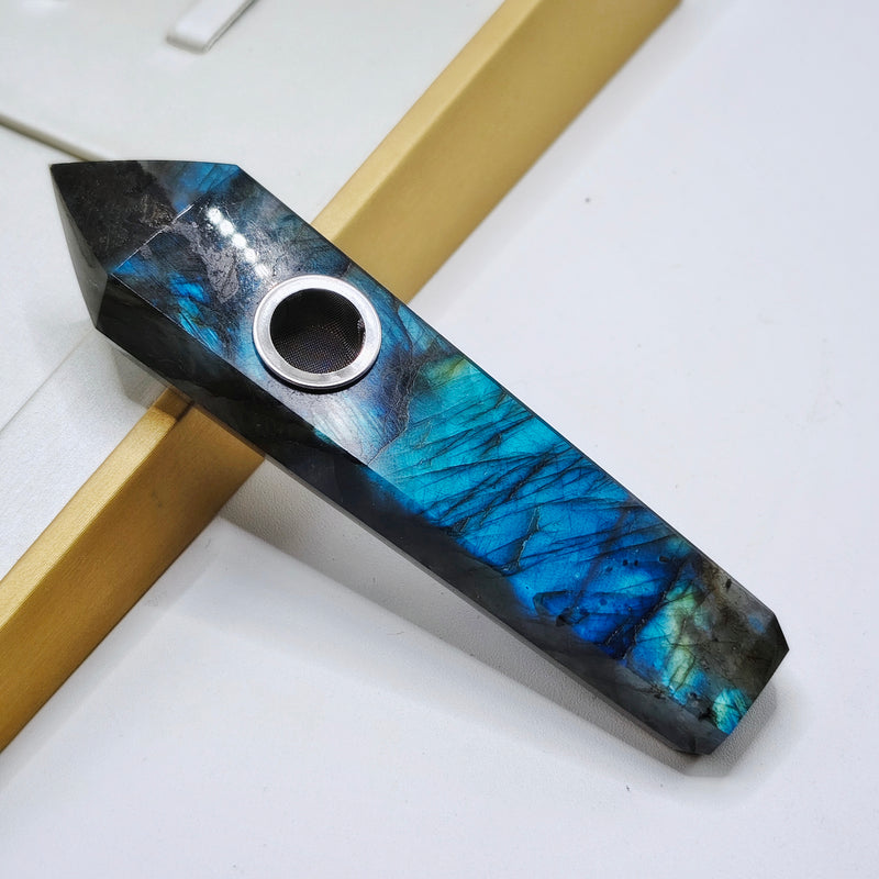 Labradorite Crystal Pipe