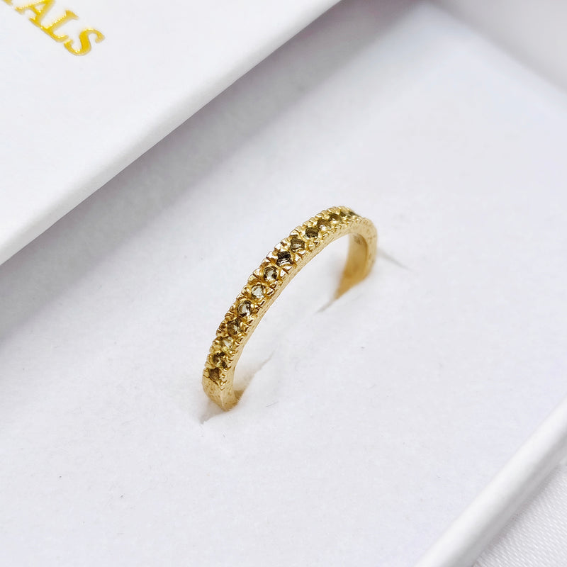 Moldavite Vermeil Gold Ring