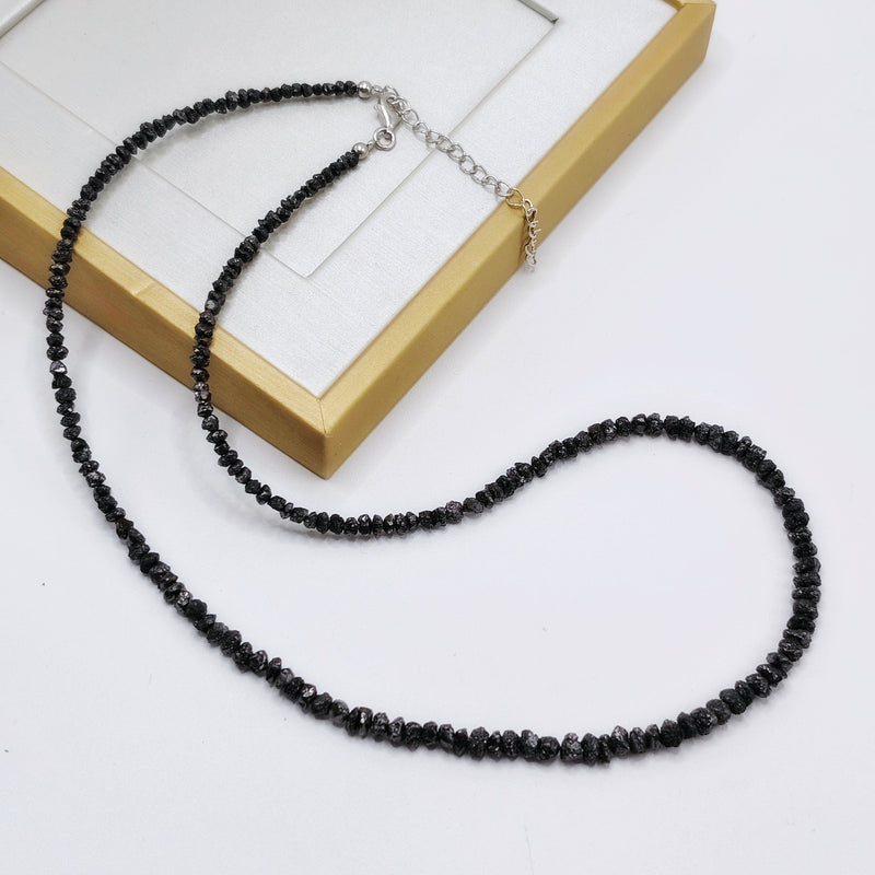 Raw Black Diamond Choker Necklace