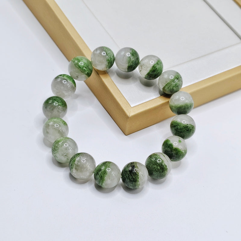 (Rare) Diopside in Quartz Bracelet 13mm