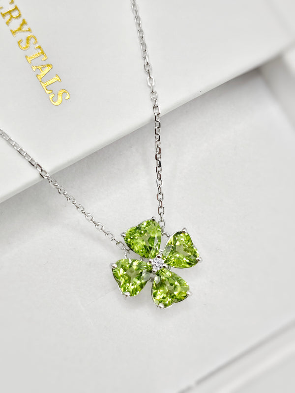 Peridot Four- Leaf Clover Pendant