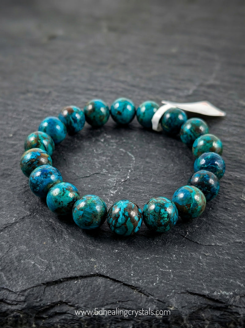 AAA Quality Chrysocolla 11mm Bracelet