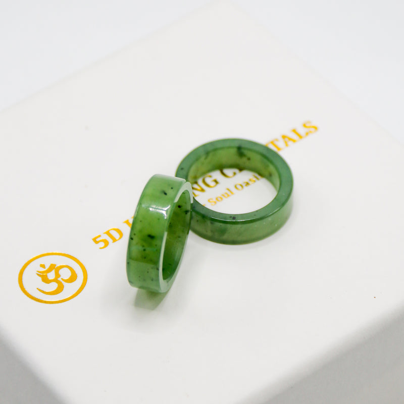 New Zealand Jade Bangle Ring (Flat Style)