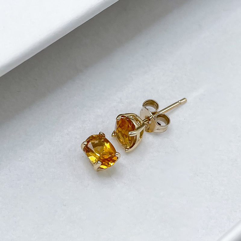 Citrine Earrings In 10k Gold