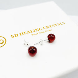 Hessonite Garnet Stud Earrings