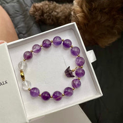 5D Purple Flame Charm - Amethyst Healing Bracelet