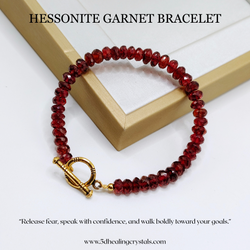 Hessonite Garnet Abacus Cut Bracelet