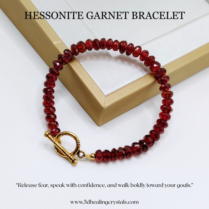 Hessonite Garnet Abacus Cut Bracelet