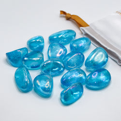 Aqua Aura Quartz Tumbled