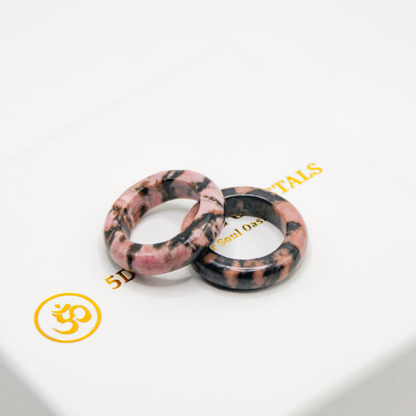 Rhodonite Bangle Ring