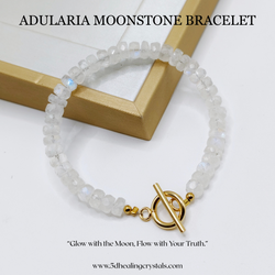 Adularia Moonstone Abacus Cut Bracelet