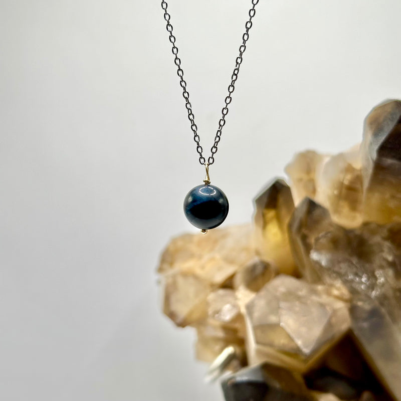 Blue Tigers Eye Sphere Pendant