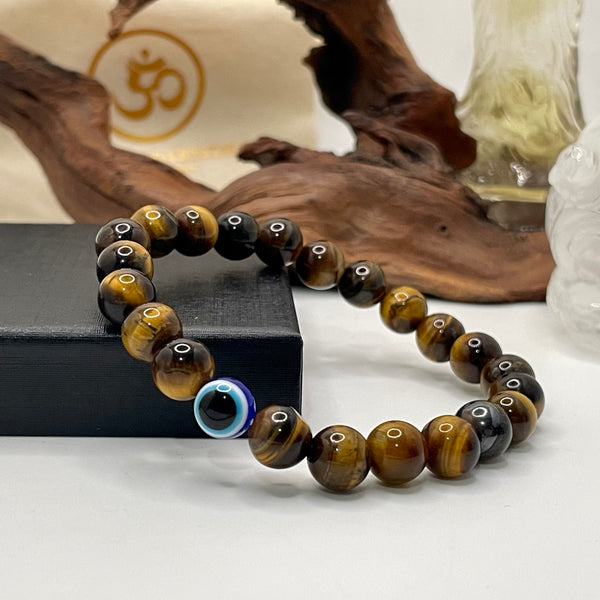 Evil Eye in Authentic Natural Healing, Protection, Wealth, Love, Career & Success Stone Bracelet