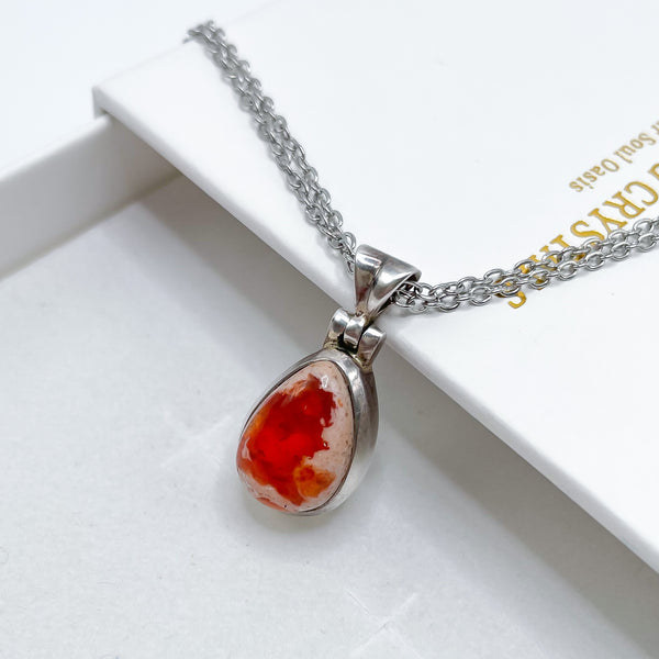 Mexican Fire Opal Pendant 004