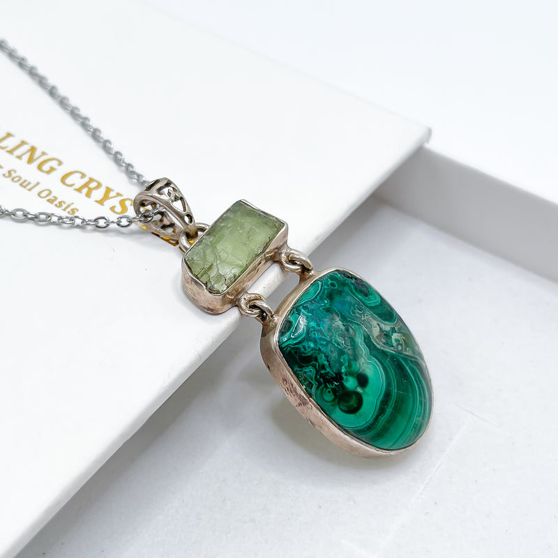 Malachite x Green Kyanite Pendant