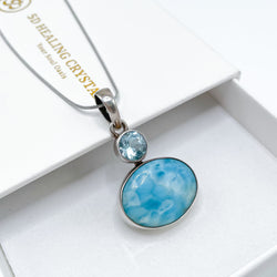 Larimar And Aquamarine Pendant