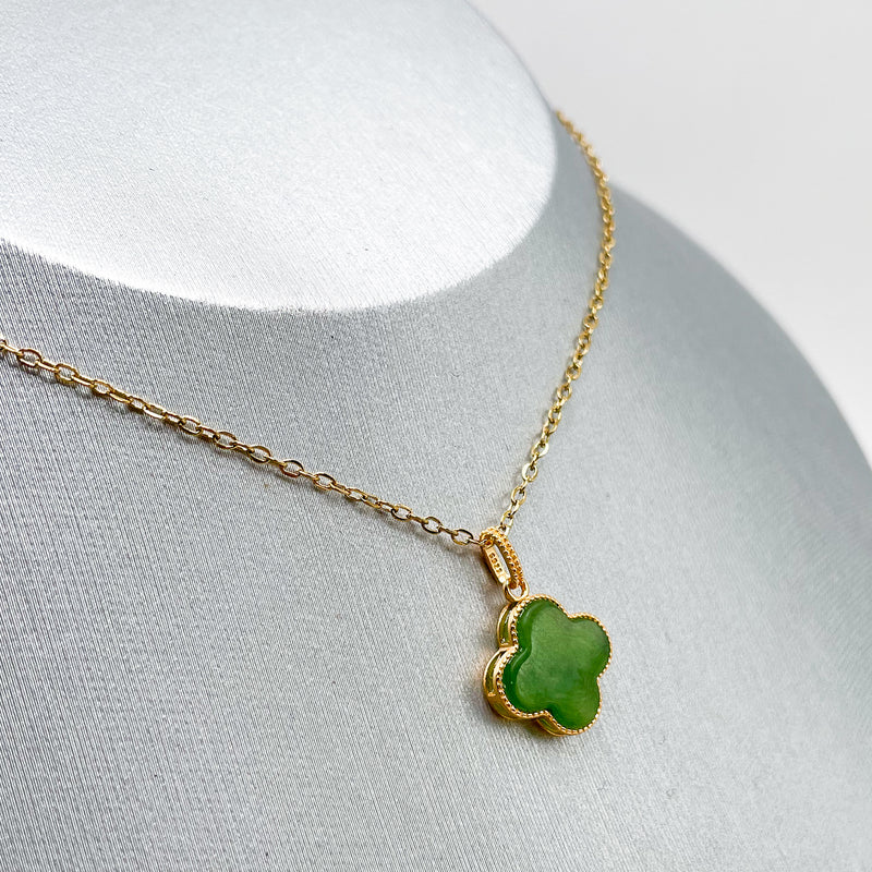 Russian Jade Four- Leaf Clover Pendant 🍀