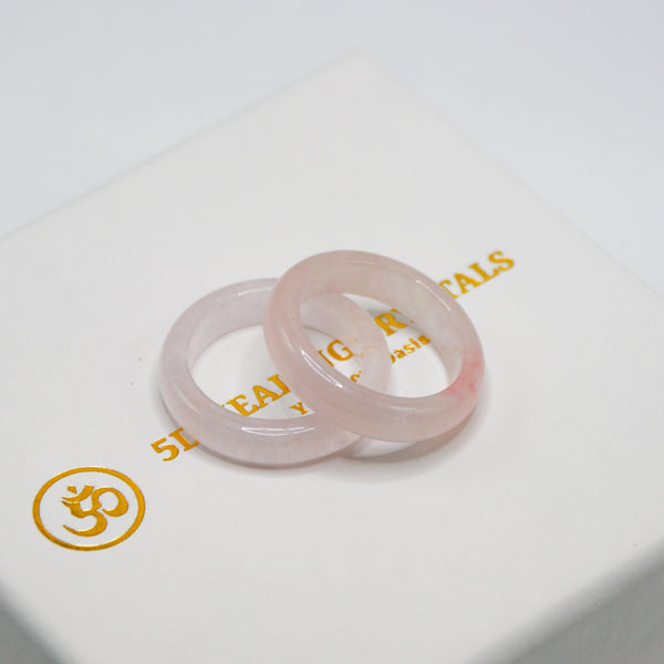 Rose Quartz Bangle Ring