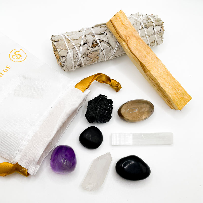 Ghost Month Protection Crystals and Cleansing Set