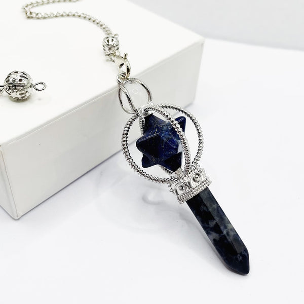 Merkaba Lapis Lazuli/ Sodalite Pendulum