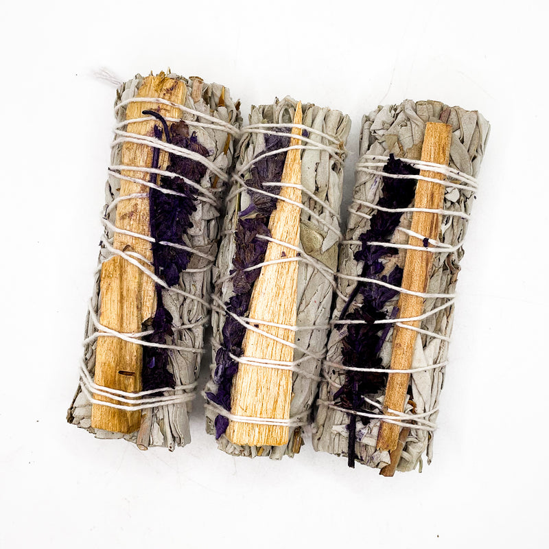 White sage with Palo santo and Lavender Smudge Stick