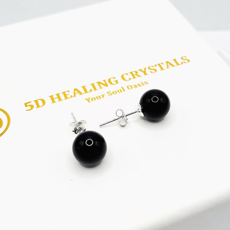 Obsidian Stud Earrings