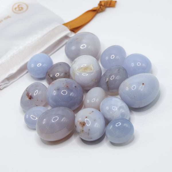 Blue Lace Agate Tumbled Stones