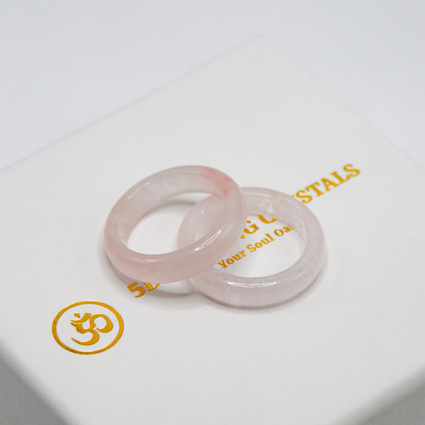 Rose Quartz Bangle Ring