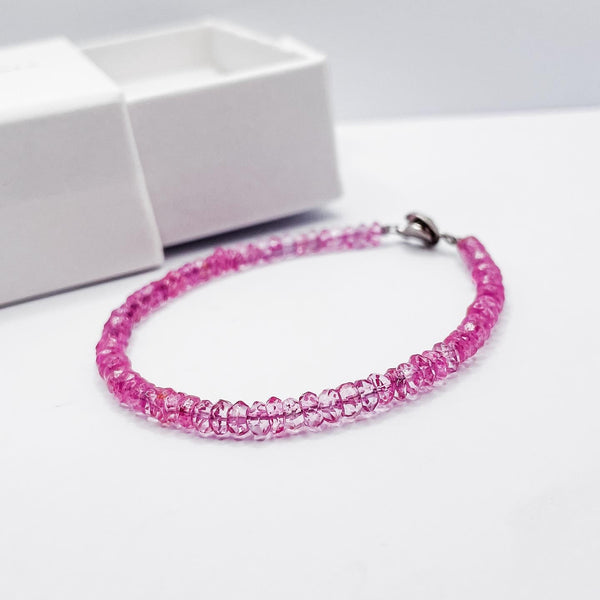 Pink Topaz Faceted Bracelet