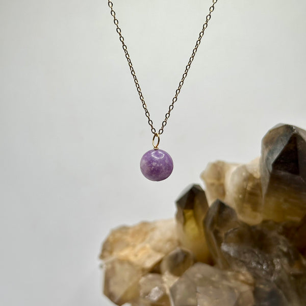 Lepidolite Sphere Pendant