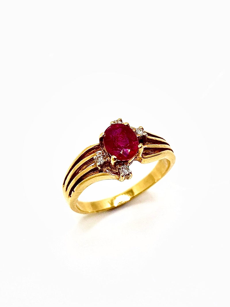 Ruby and Diamonds In 18k Gold Ring