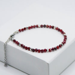 Garnet 4mm Faceted Bracelet