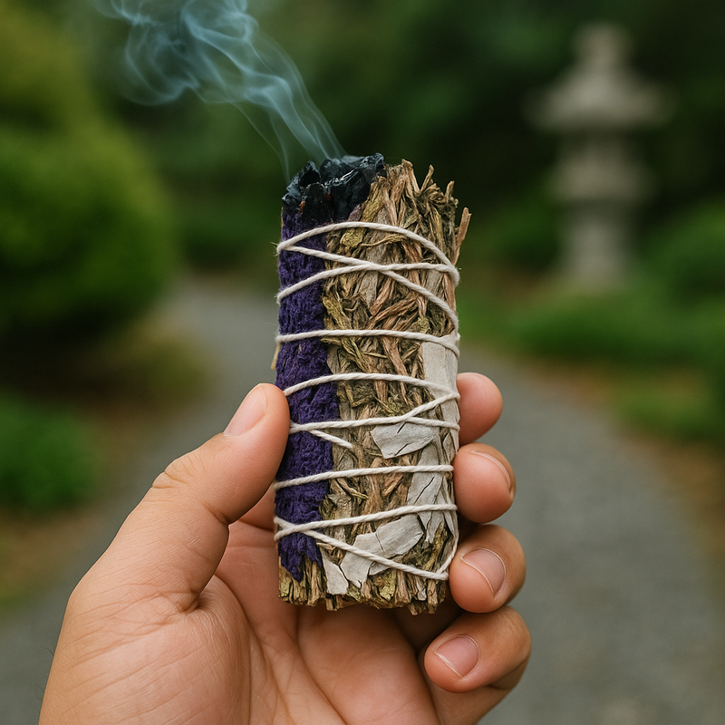 7 Herb Smudge Stick Handcrafted for Cleansing & Protection