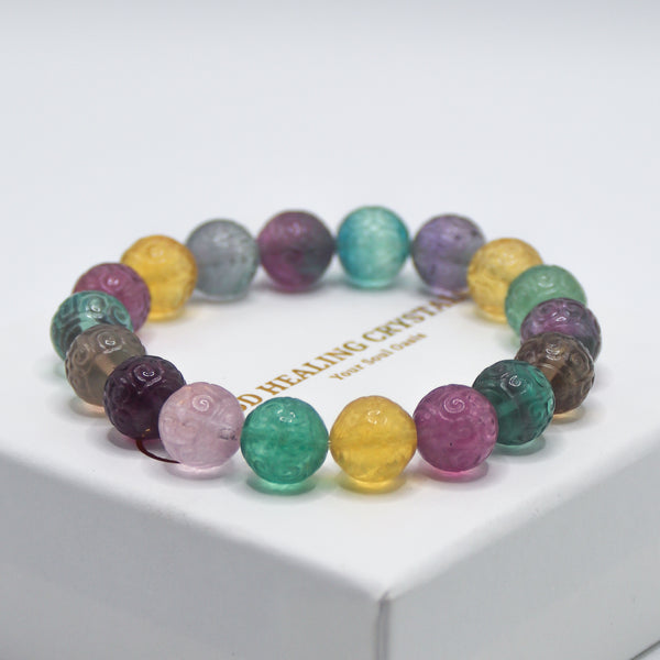 Fluorite money ball bracelet