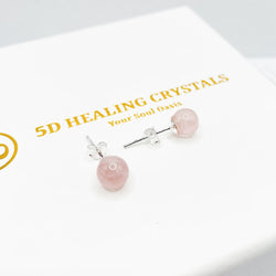 Rose Quartz Stud Earrings