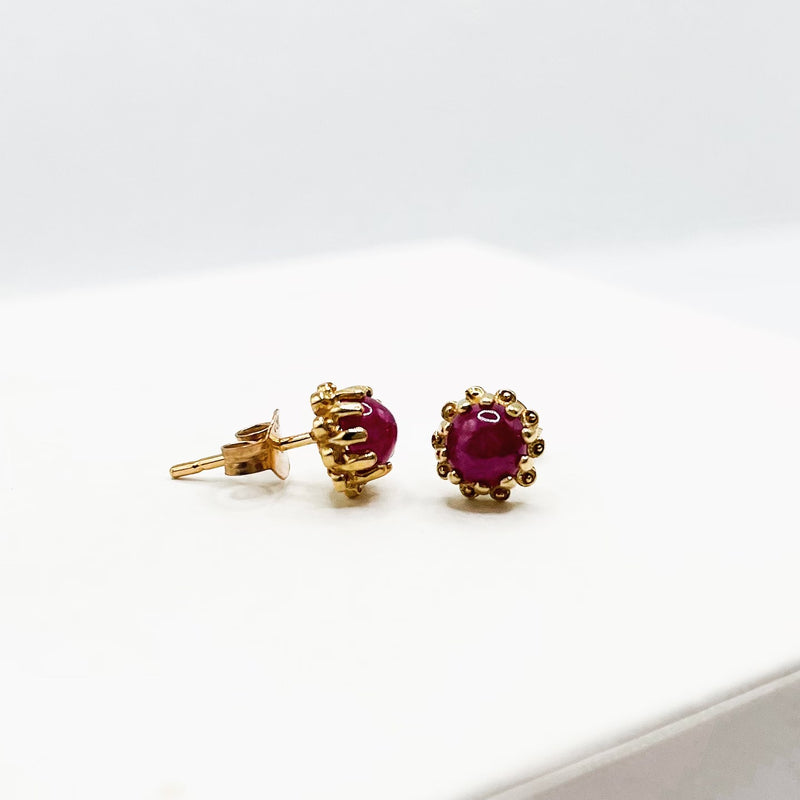 Ruby Earrings in 18k Gold